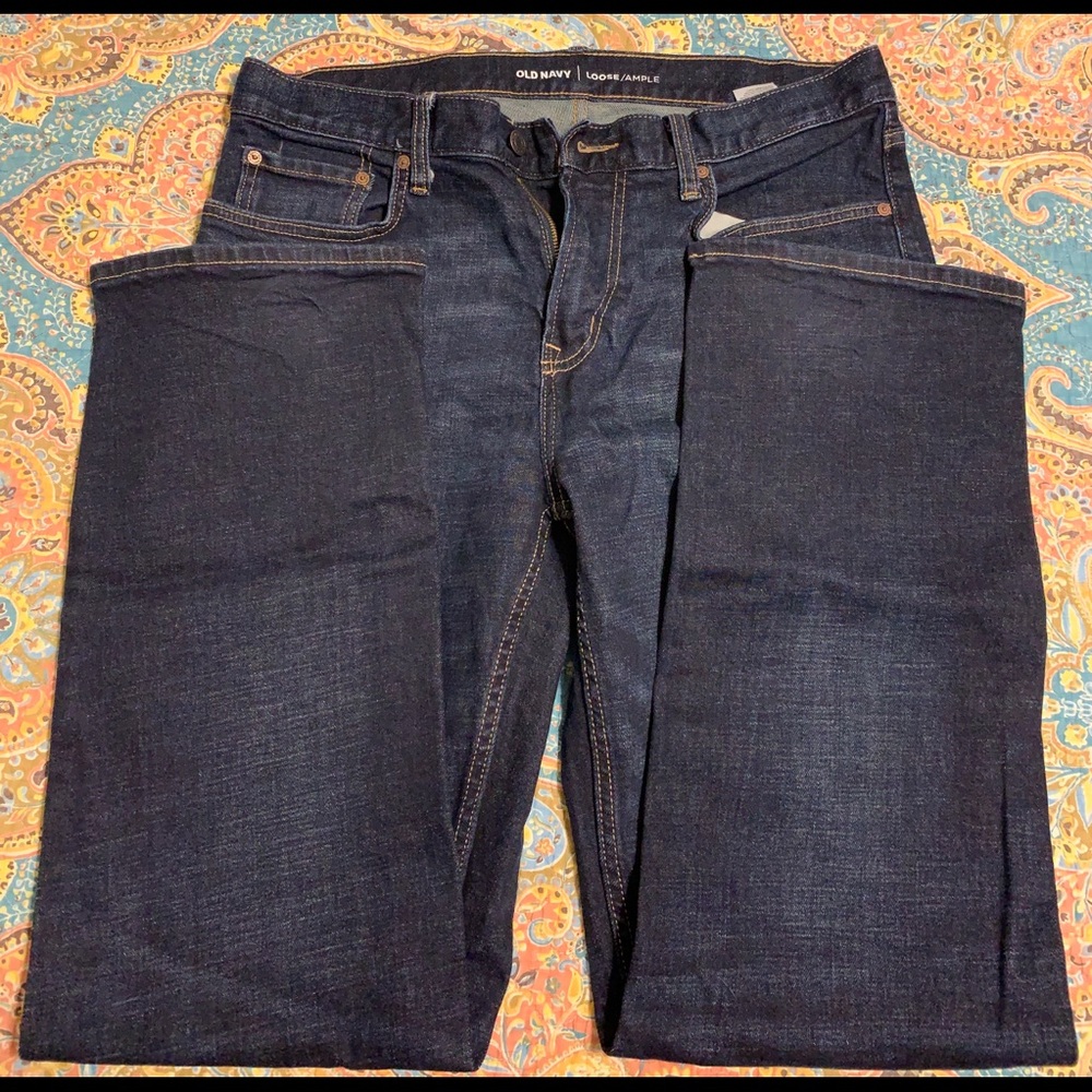 Old Navy Dark Blue Jeans 34x32 - Loose/Ample
